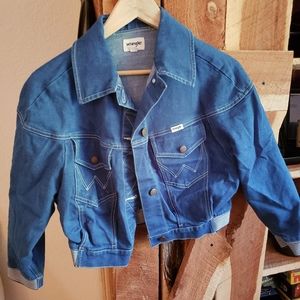 Wrangler Cropped Jean Jacket SZ S